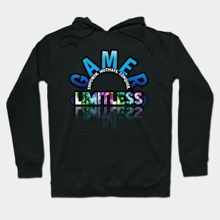 Empower Motivate Conquer - Limitless - Gaming Gamer Abstract - Video Game Lover - Graphic Hoodie